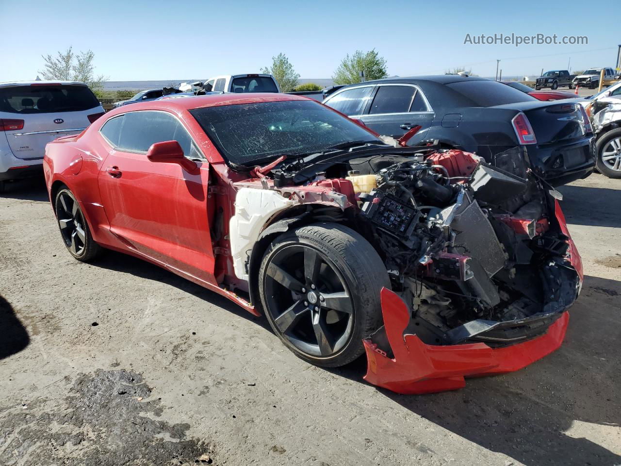 2017 Chevrolet Camaro Lt Red vin: 1G1FB1RS5H0208104