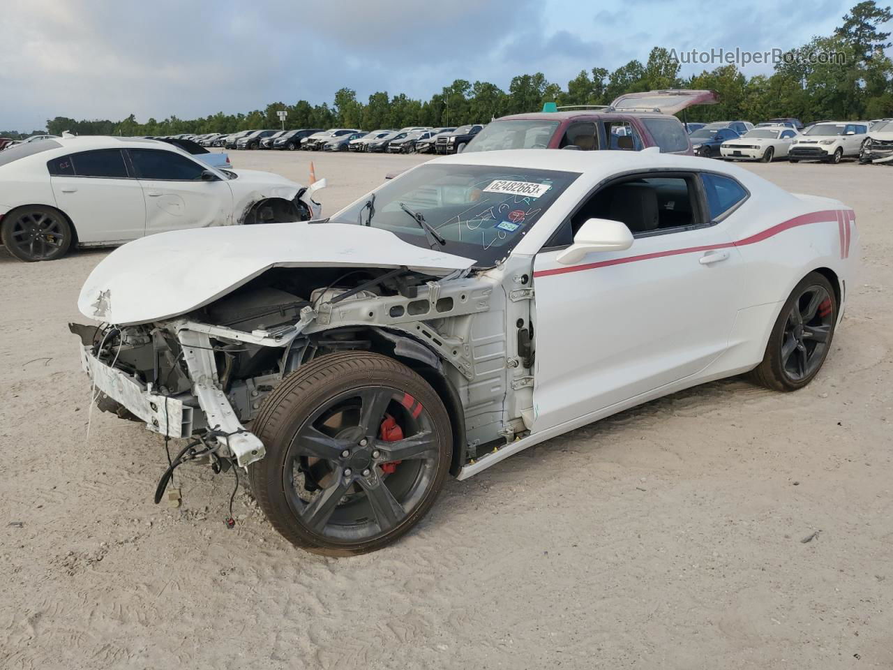 2018 Chevrolet Camaro Lt White vin: 1G1FB1RS6J0143852