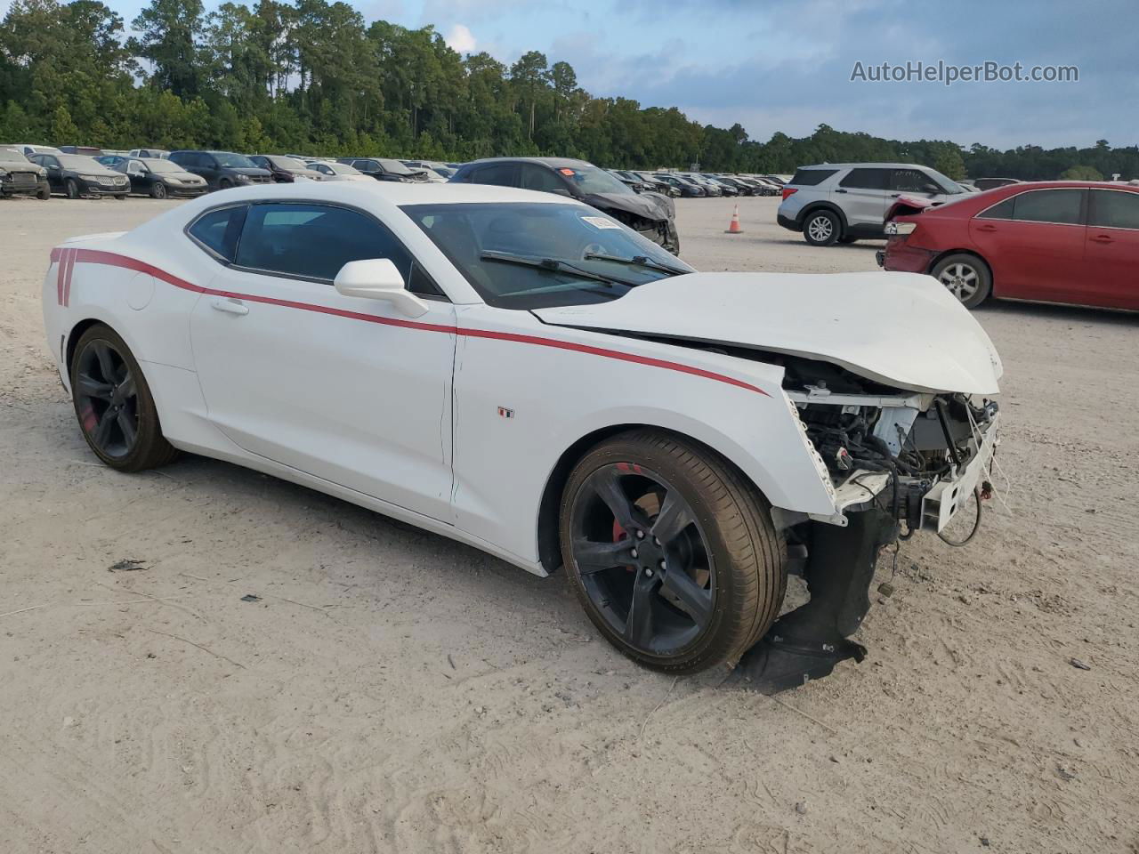 2018 Chevrolet Camaro Lt White vin: 1G1FB1RS6J0143852