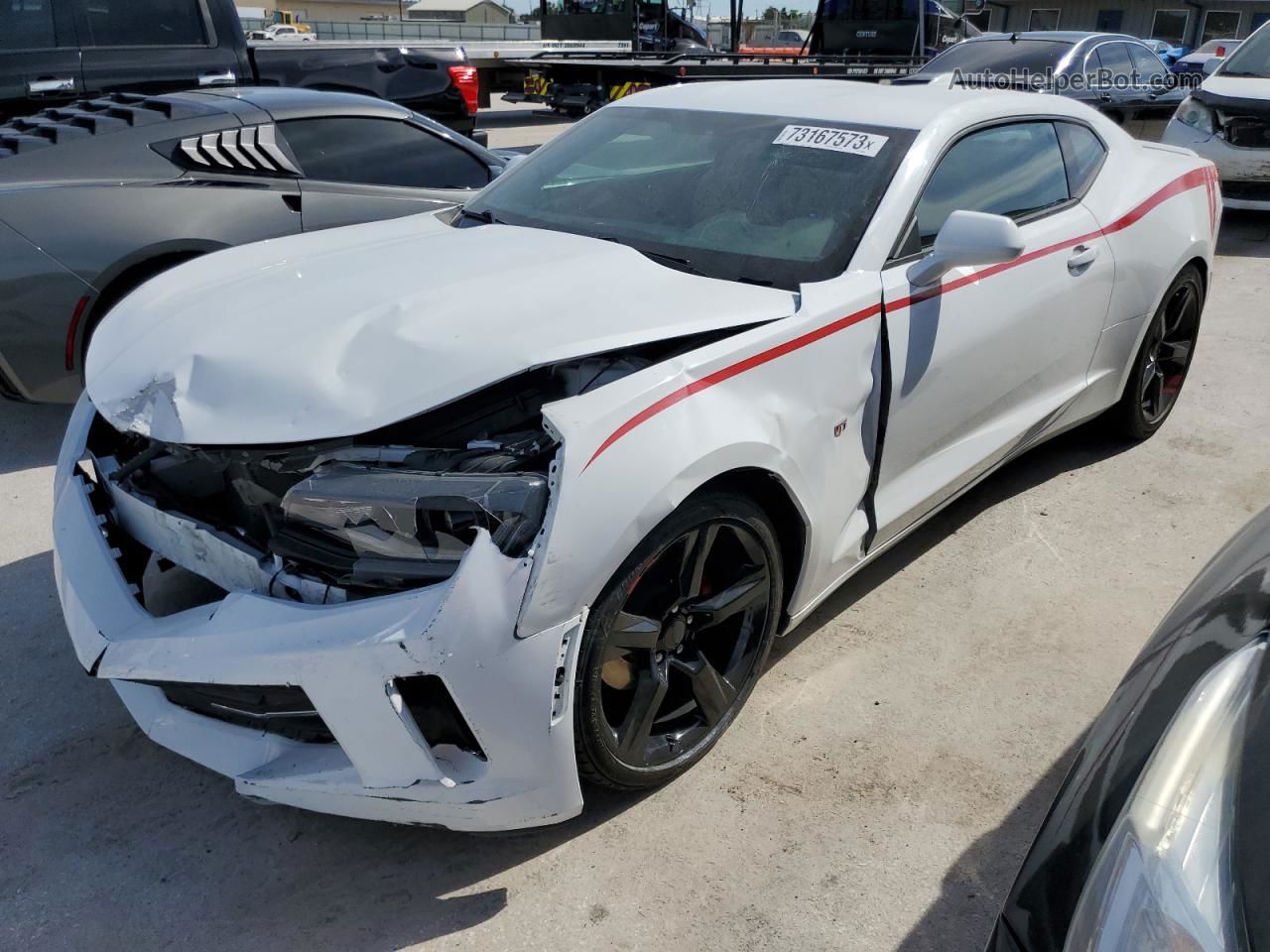 2018 Chevrolet Camaro Lt White vin: 1G1FB1RS6J0143852