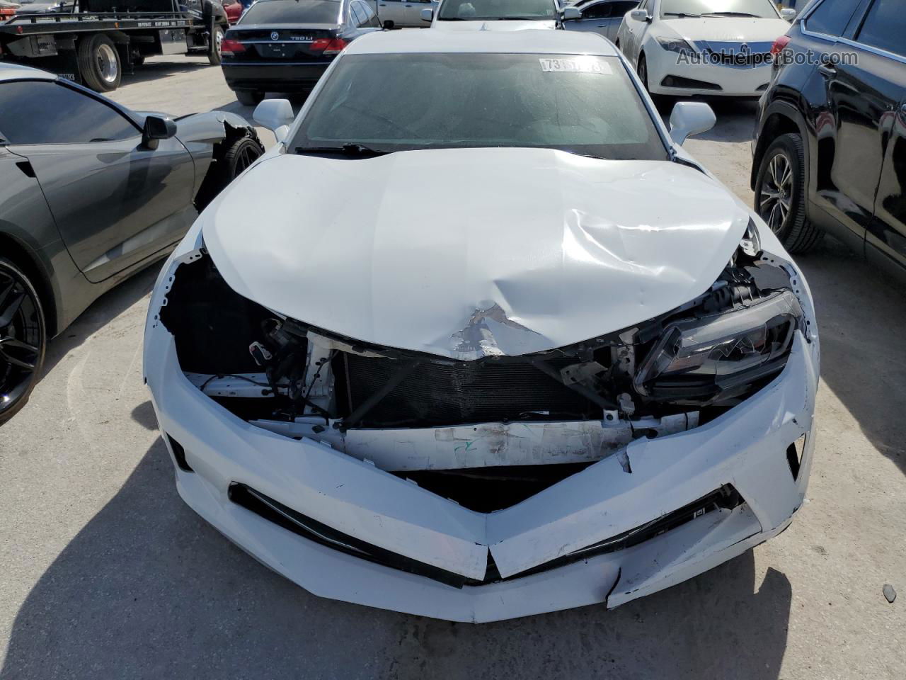 2018 Chevrolet Camaro Lt White vin: 1G1FB1RS6J0143852