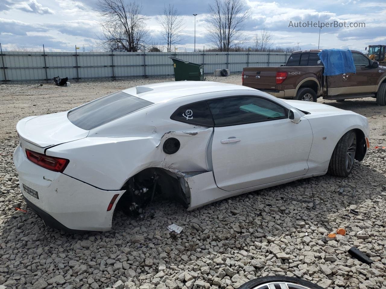 2018 Chevrolet Camaro Lt White vin: 1G1FB1RS6J0169321