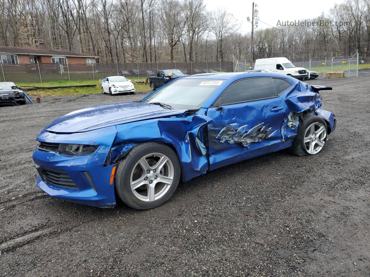 2018 Chevrolet Camaro Lt Blue vin: 1G1FB1RS6J0190461