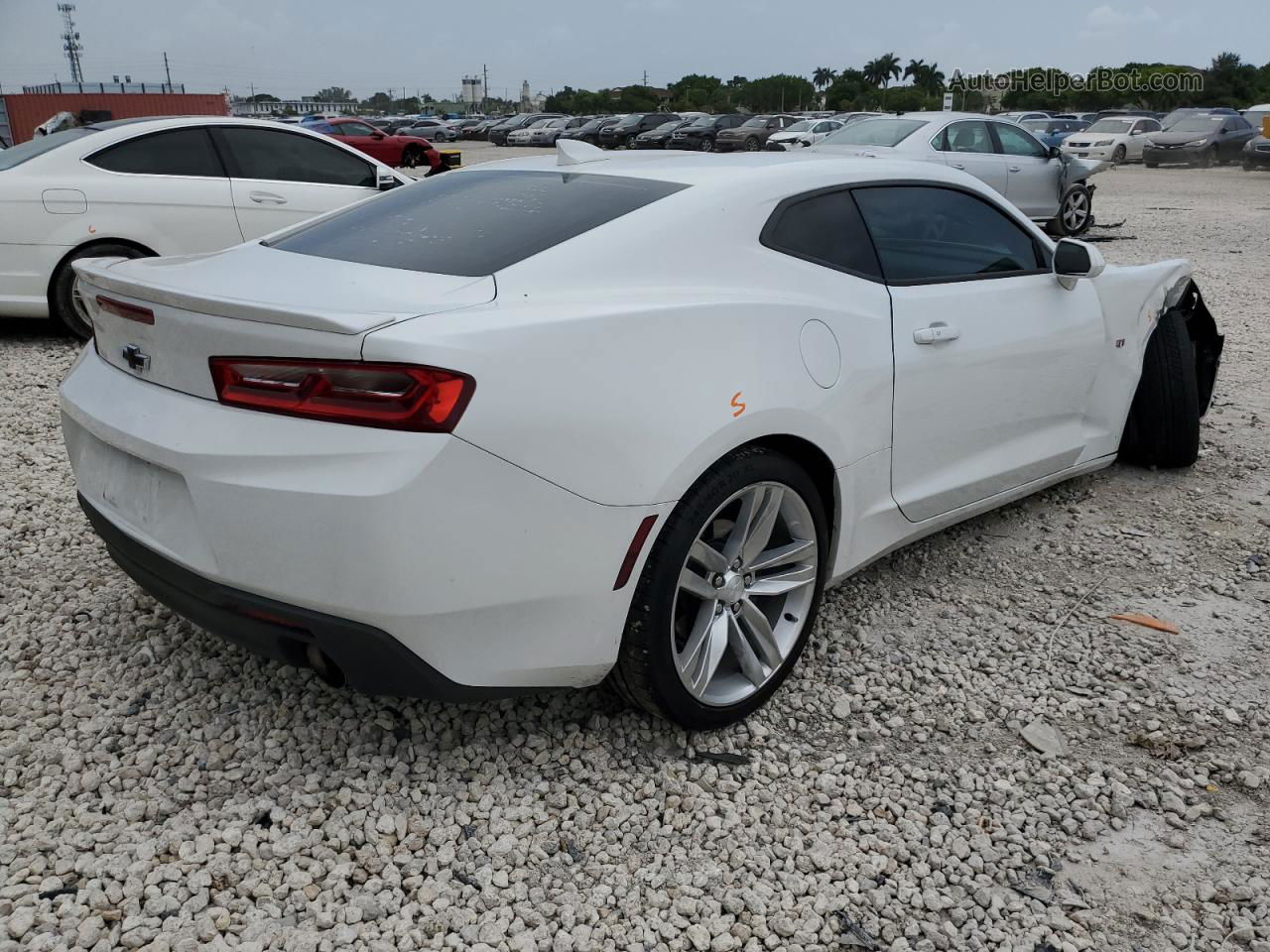 2018 Chevrolet Camaro Lt White vin: 1G1FB1RS6J0190993