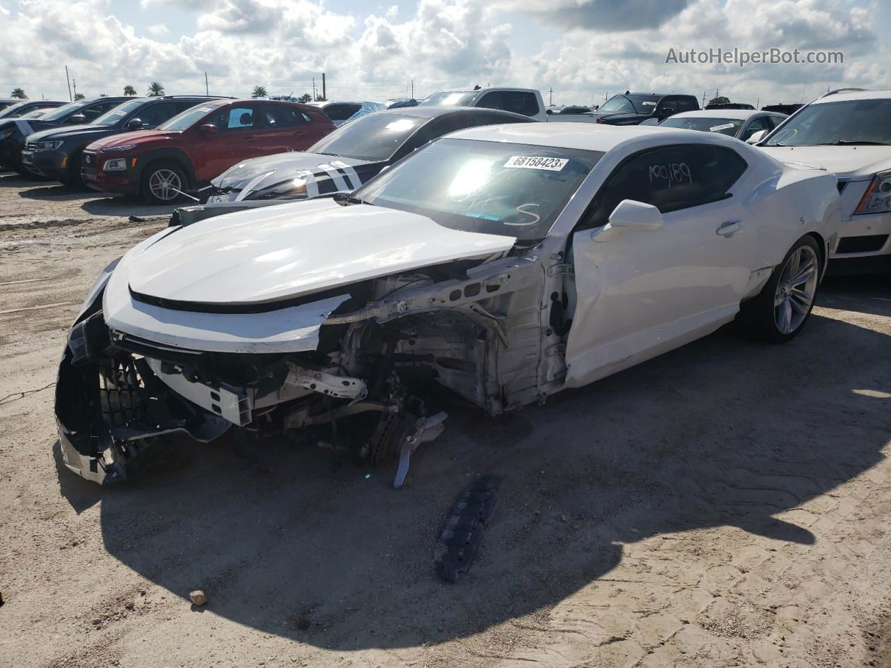 2018 Chevrolet Camaro Lt White vin: 1G1FB1RS6J0190993