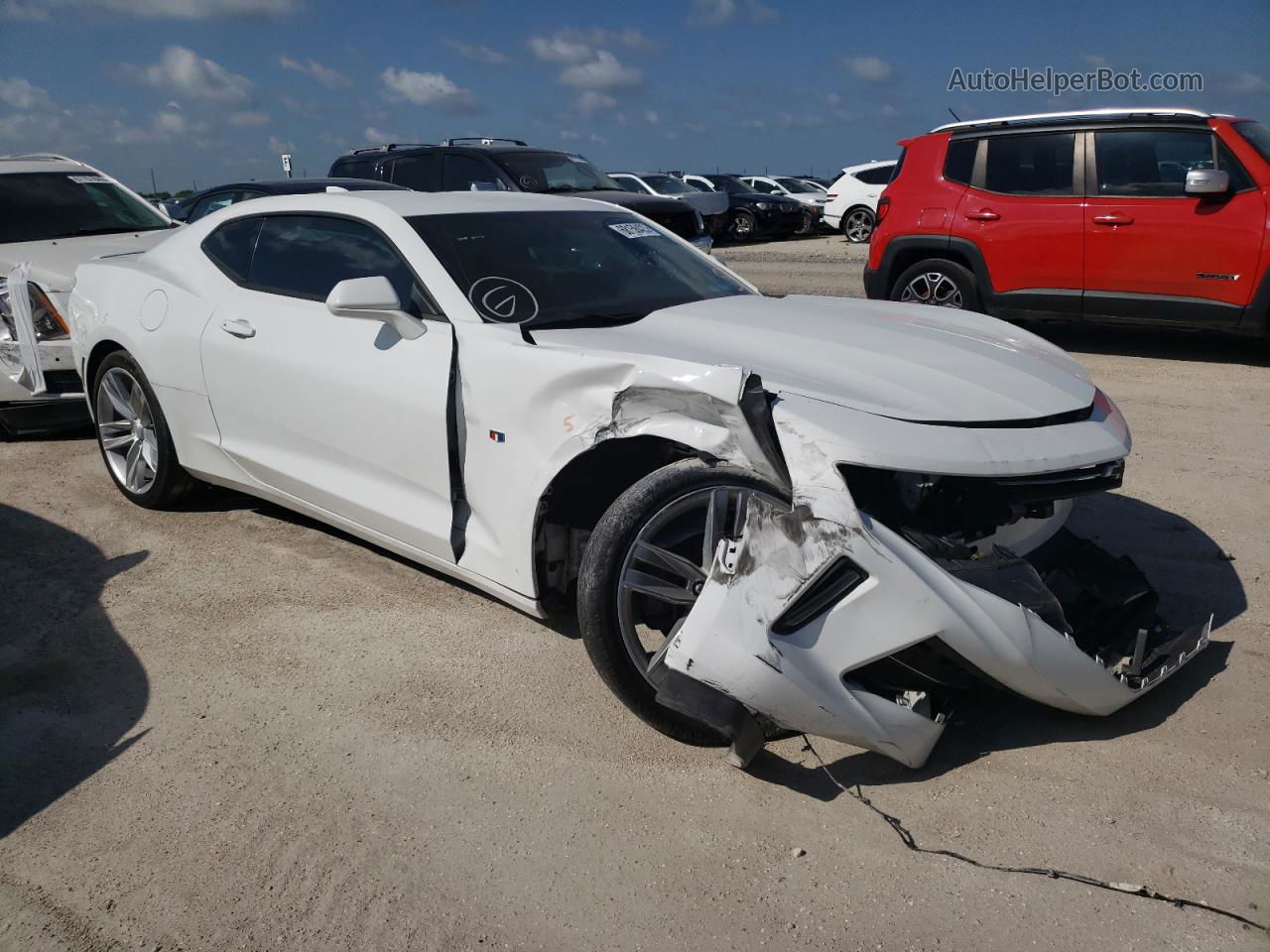 2018 Chevrolet Camaro Lt White vin: 1G1FB1RS6J0190993