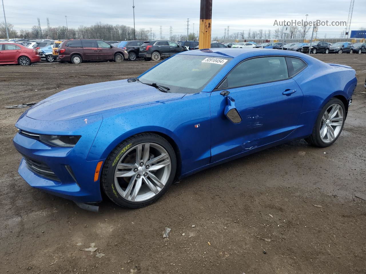 2017 Chevrolet Camaro Lt Blue vin: 1G1FB1RS7H0213546