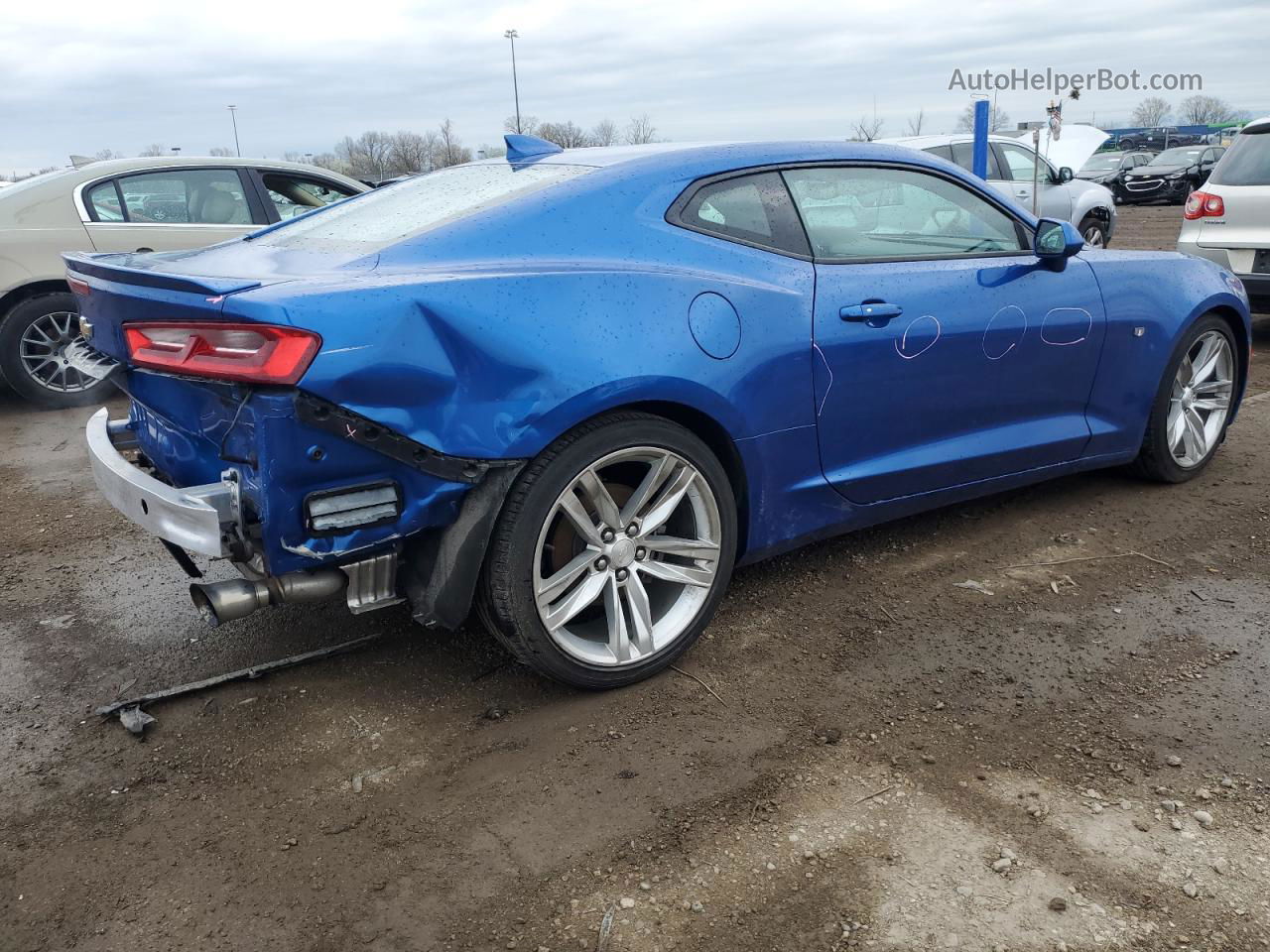 2017 Chevrolet Camaro Lt Blue vin: 1G1FB1RS7H0213546