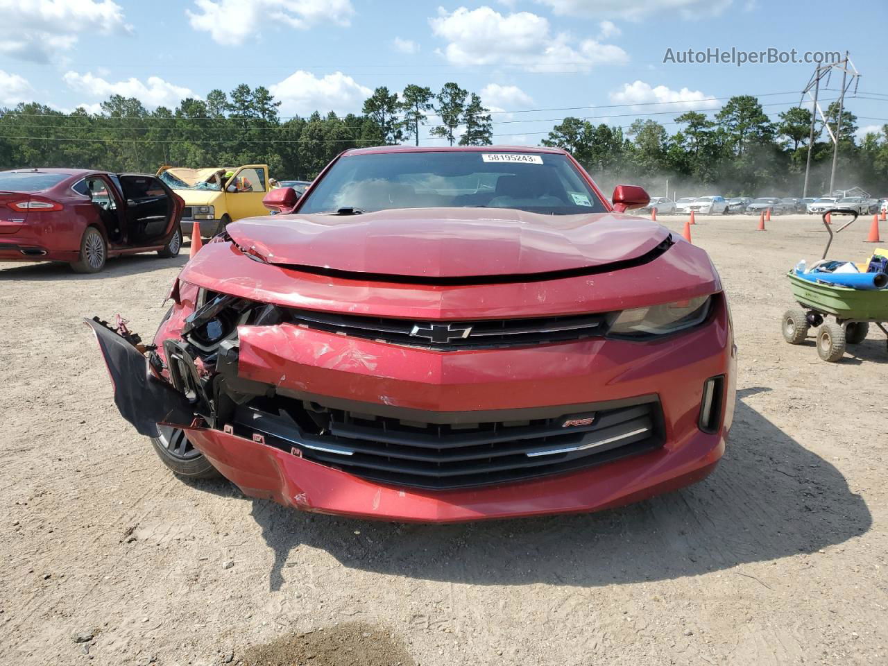 2018 Chevrolet Camaro Lt Maroon vin: 1G1FB1RS8J0108939