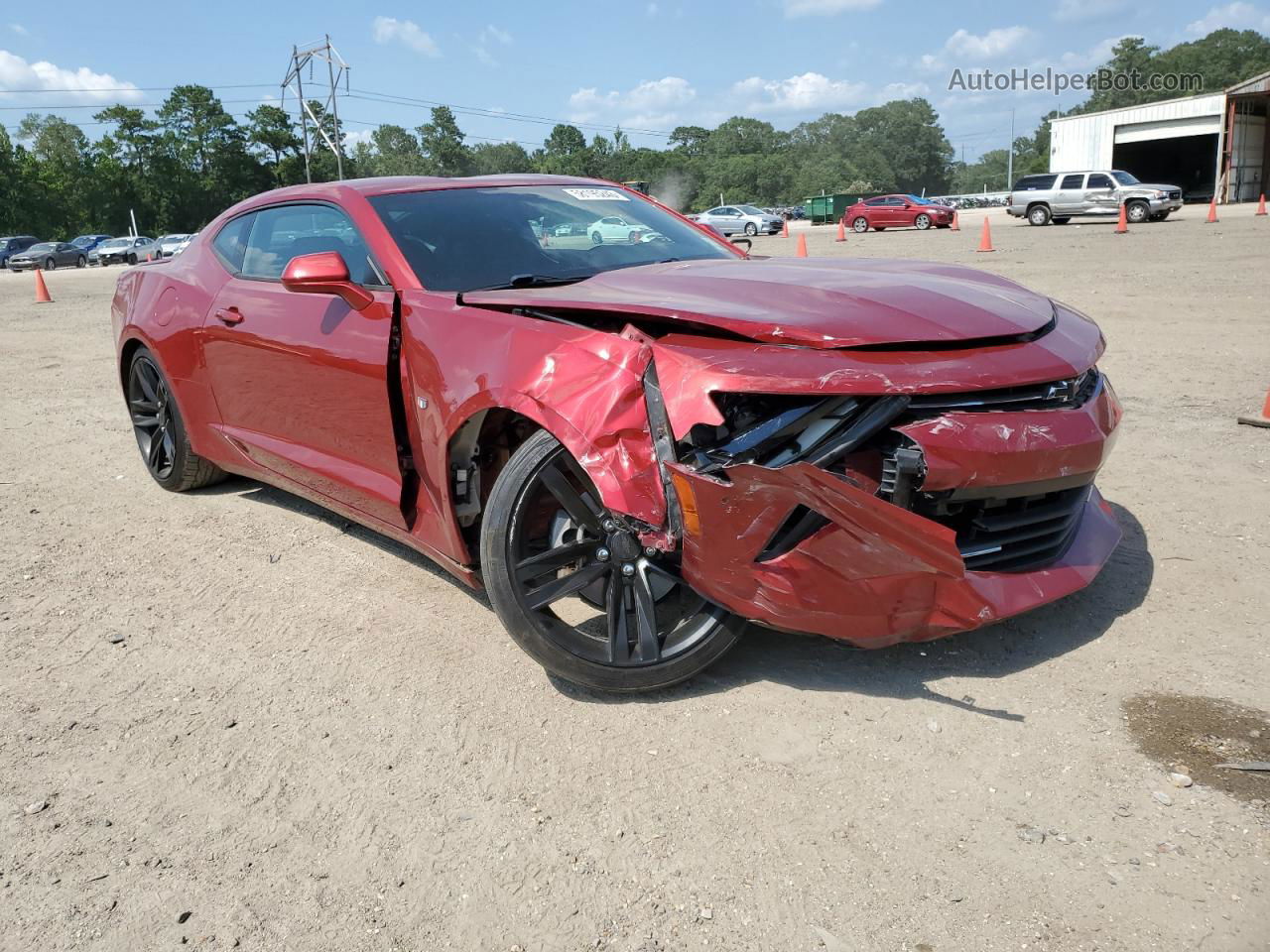 2018 Chevrolet Camaro Lt Maroon vin: 1G1FB1RS8J0108939