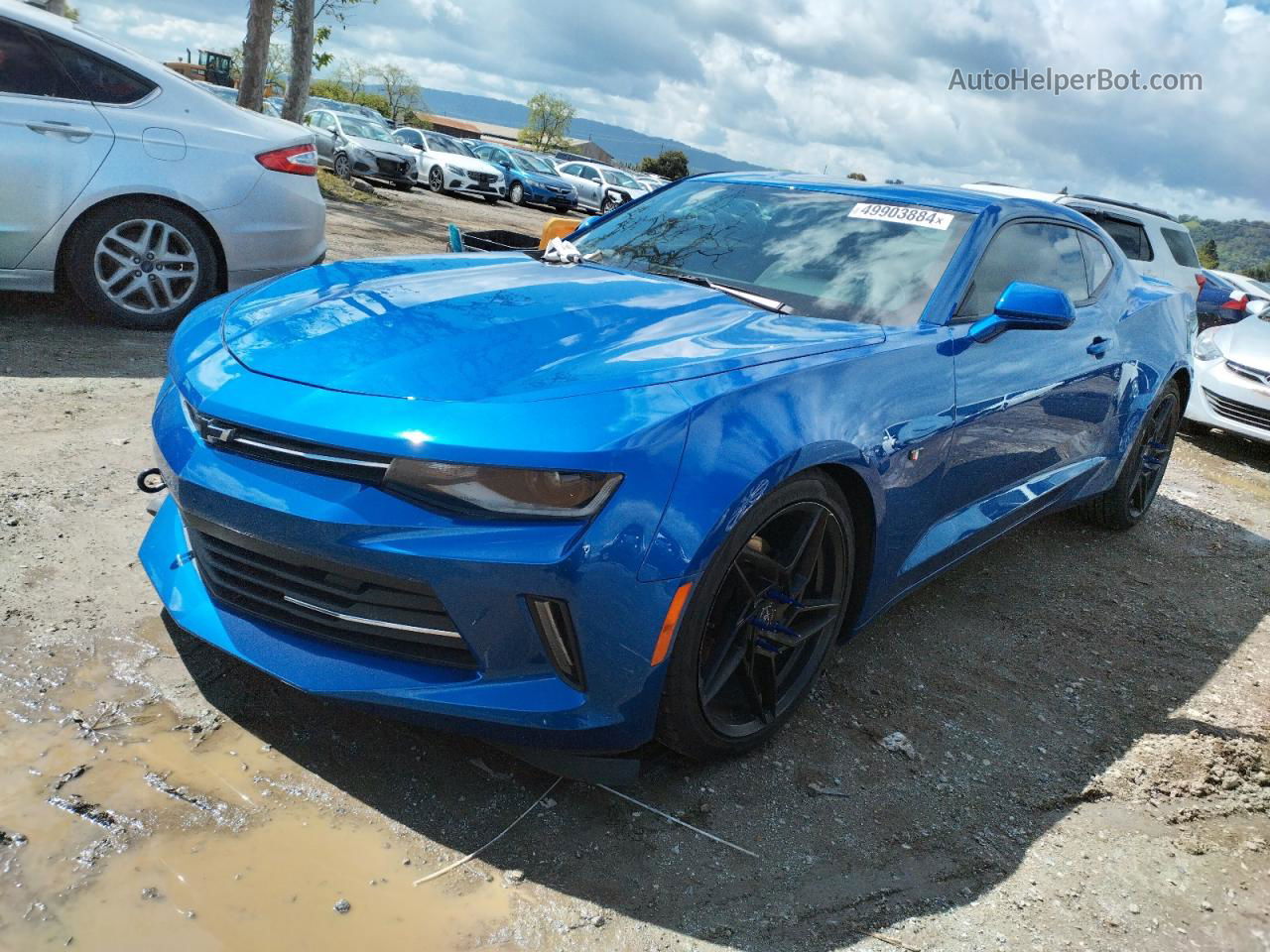 2018 Chevrolet Camaro Lt Синий vin: 1G1FB1RS9J0148916