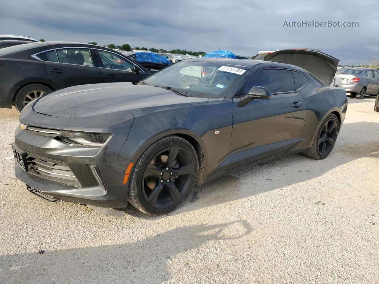 2018 Chevrolet Camaro Lt Black vin: 1G1FB1RS9J0164260