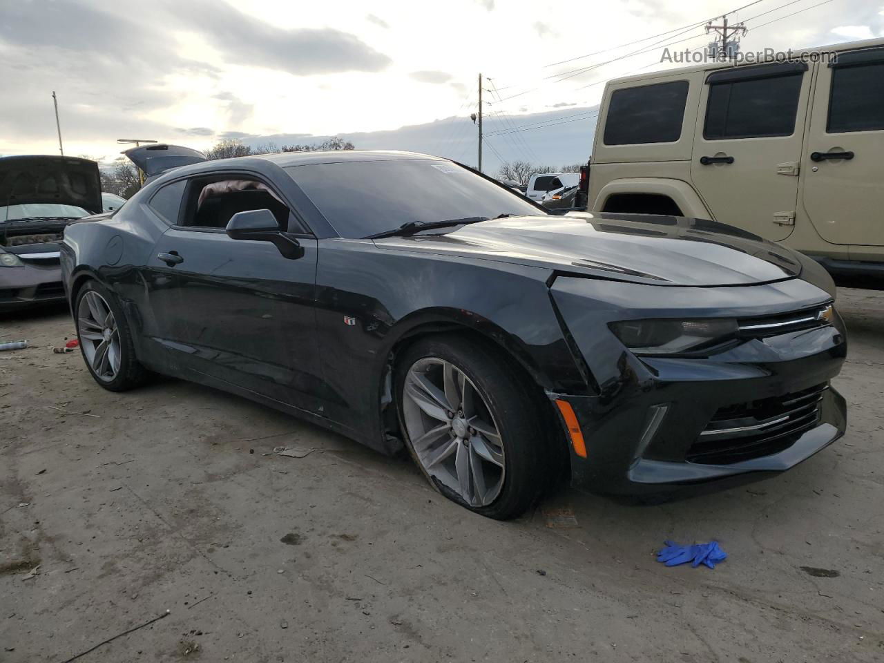 2018 Chevrolet Camaro Lt Black vin: 1G1FB1RSXJ0160752