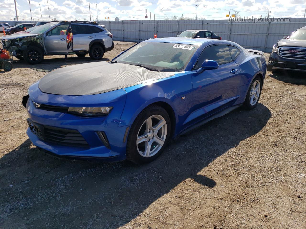 2017 Chevrolet Camaro Lt Синий vin: 1G1FB1RX0H0136014