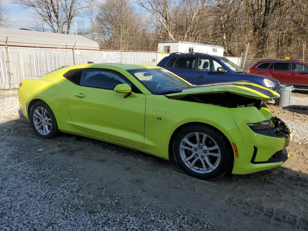 2020 Chevrolet Camaro Ls Green vin: 1G1FB1RX0L0107167