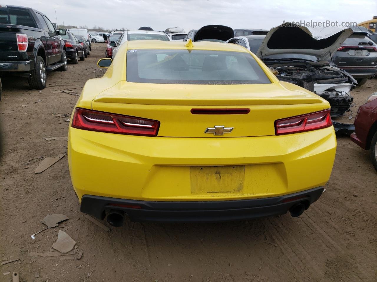 2018 Chevrolet Camaro Lt Yellow vin: 1G1FB1RX1J0163406