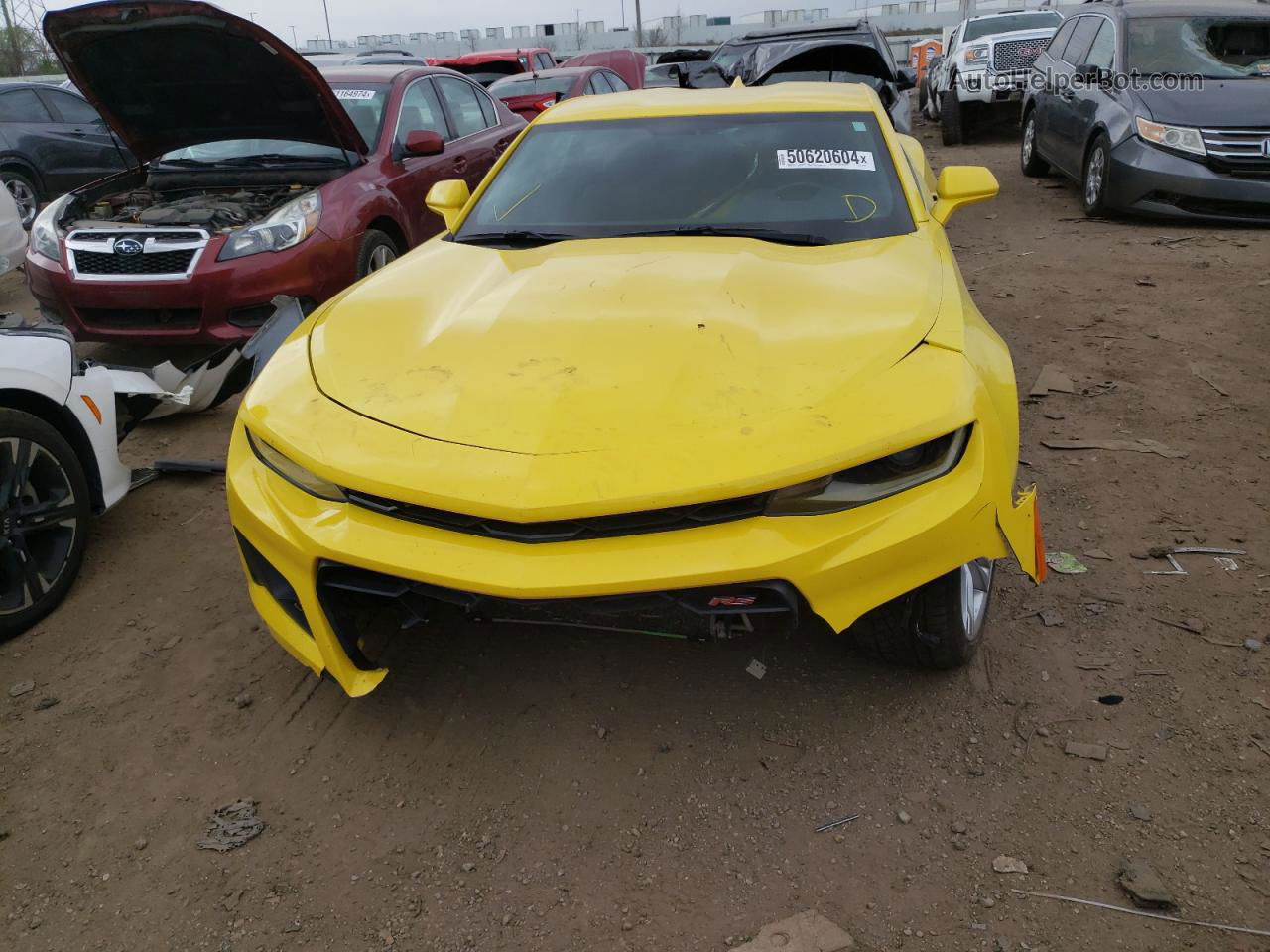 2018 Chevrolet Camaro Lt Yellow vin: 1G1FB1RX1J0163406