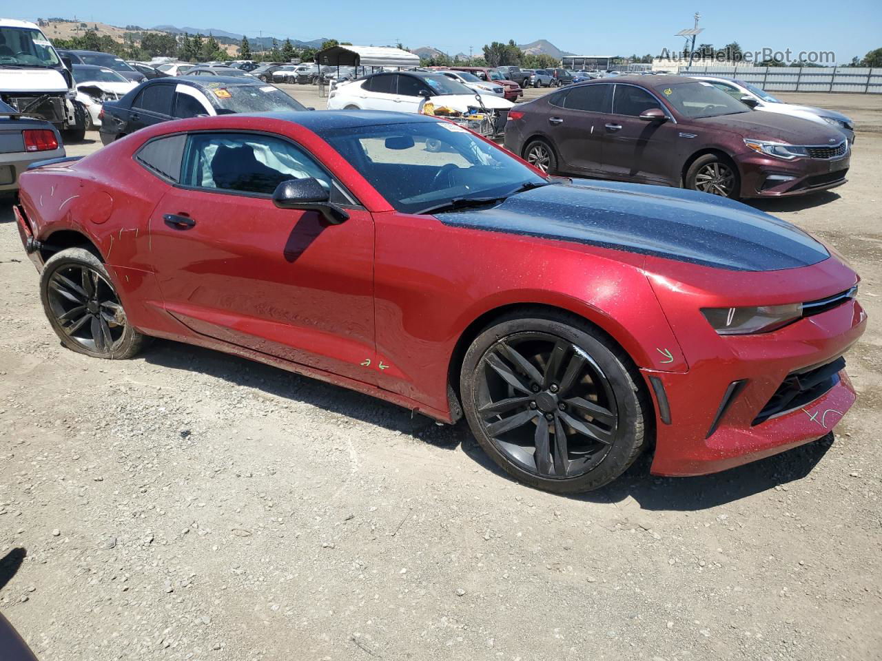 2017 Chevrolet Camaro Lt Red vin: 1G1FB1RX2H0153137