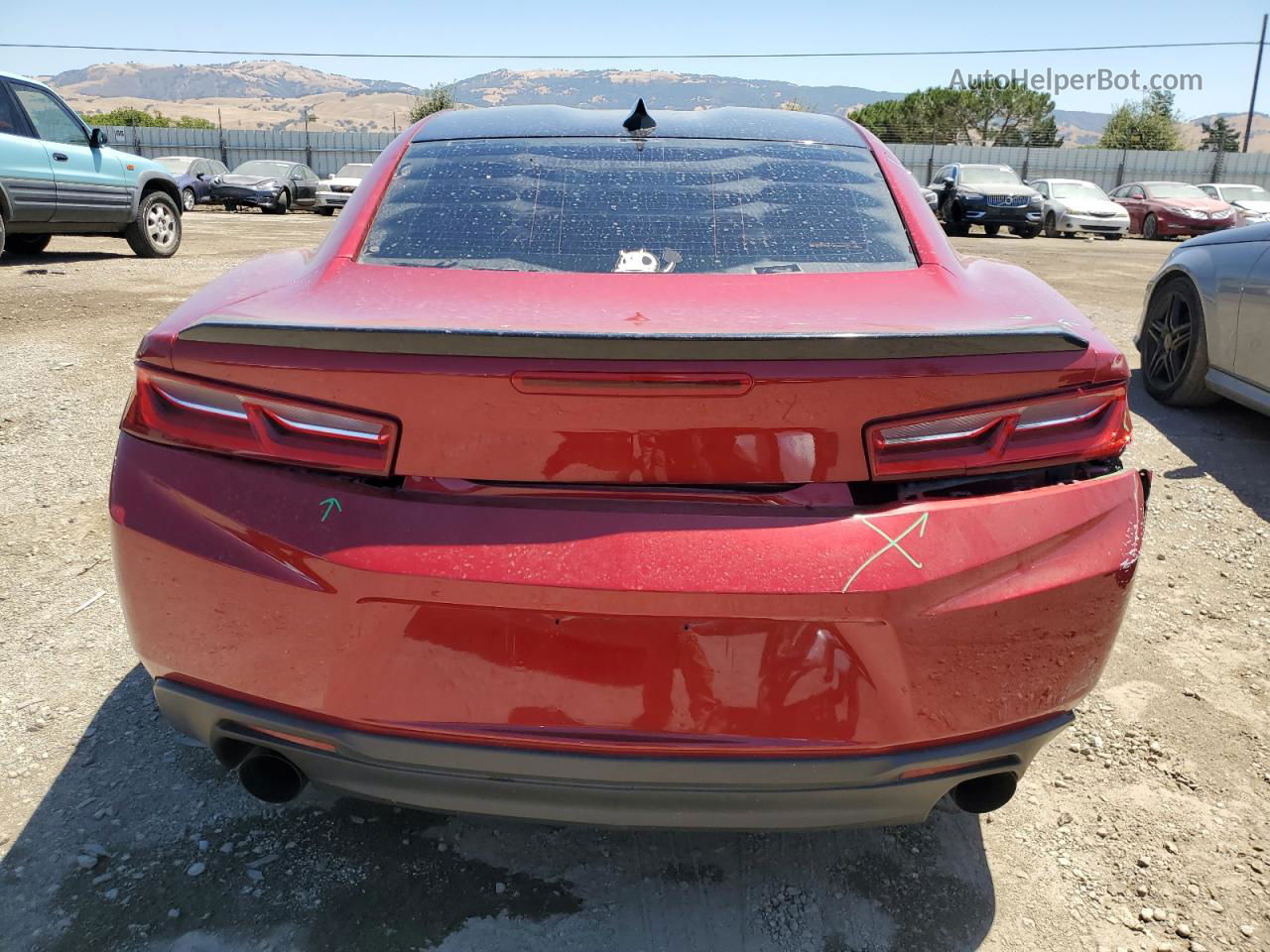 2017 Chevrolet Camaro Lt Red vin: 1G1FB1RX2H0153137