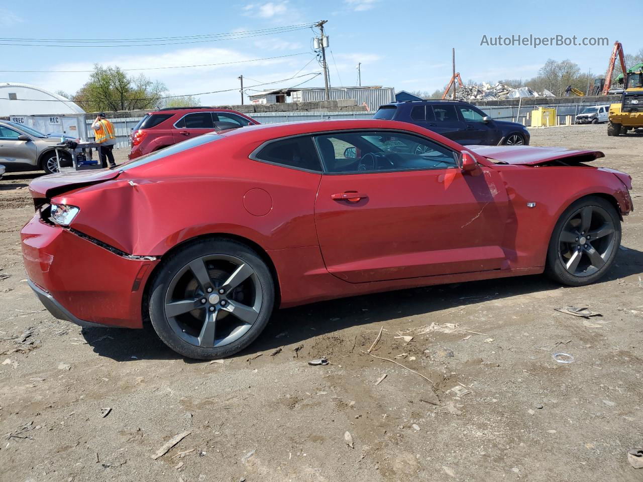 2018 Chevrolet Camaro Lt Бордовый vin: 1G1FB1RX2J0123691