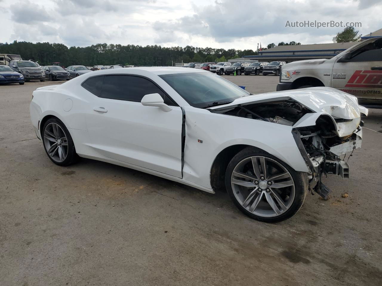 2018 Chevrolet Camaro Lt White vin: 1G1FB1RX2J0187648