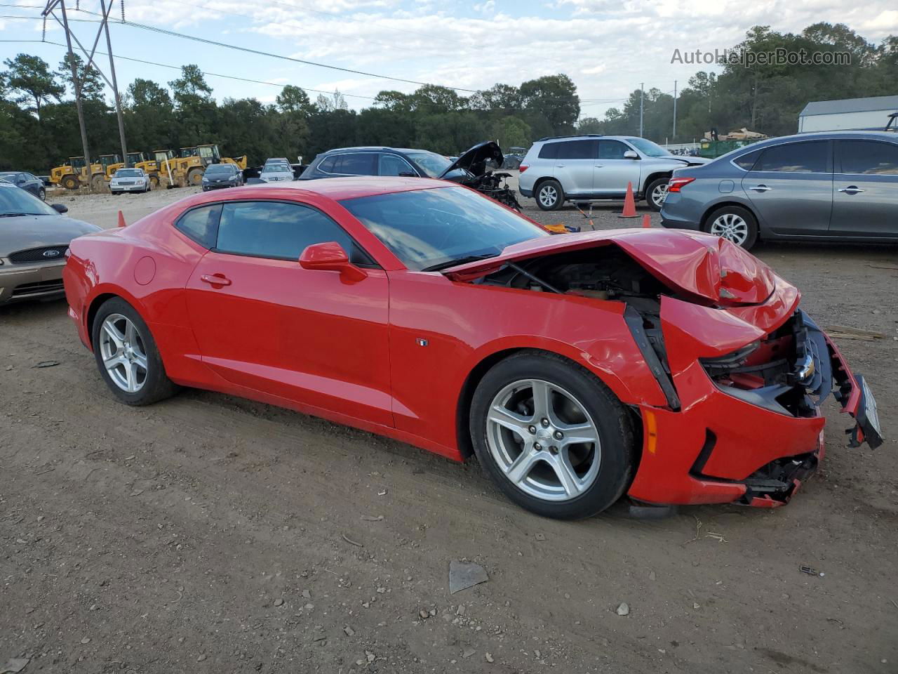 2020 Chevrolet Camaro Ls Red vin: 1G1FB1RX2L0131762