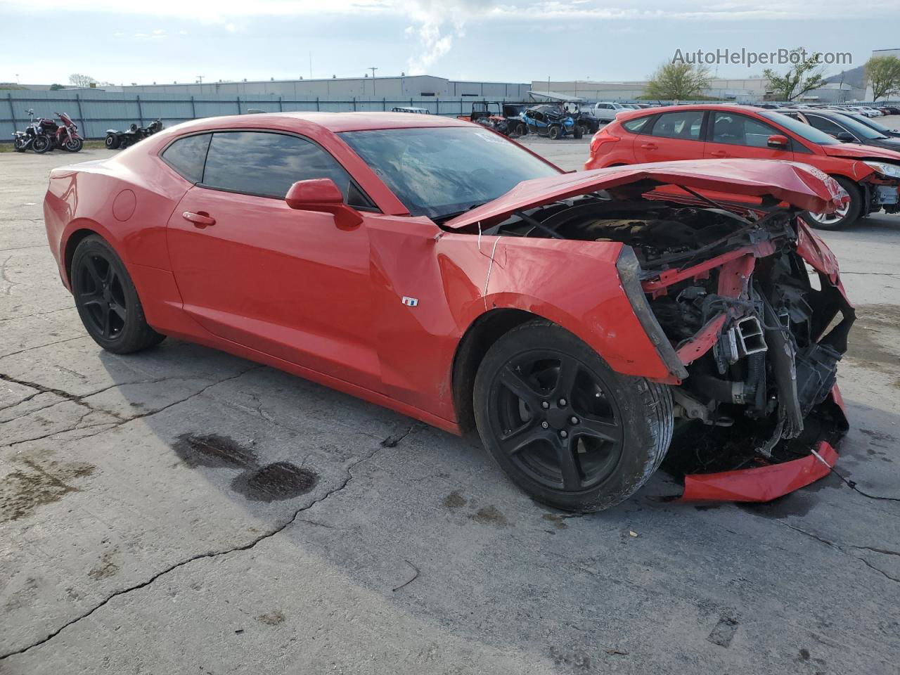 2018 Chevrolet Camaro Lt Red vin: 1G1FB1RX3J0180434