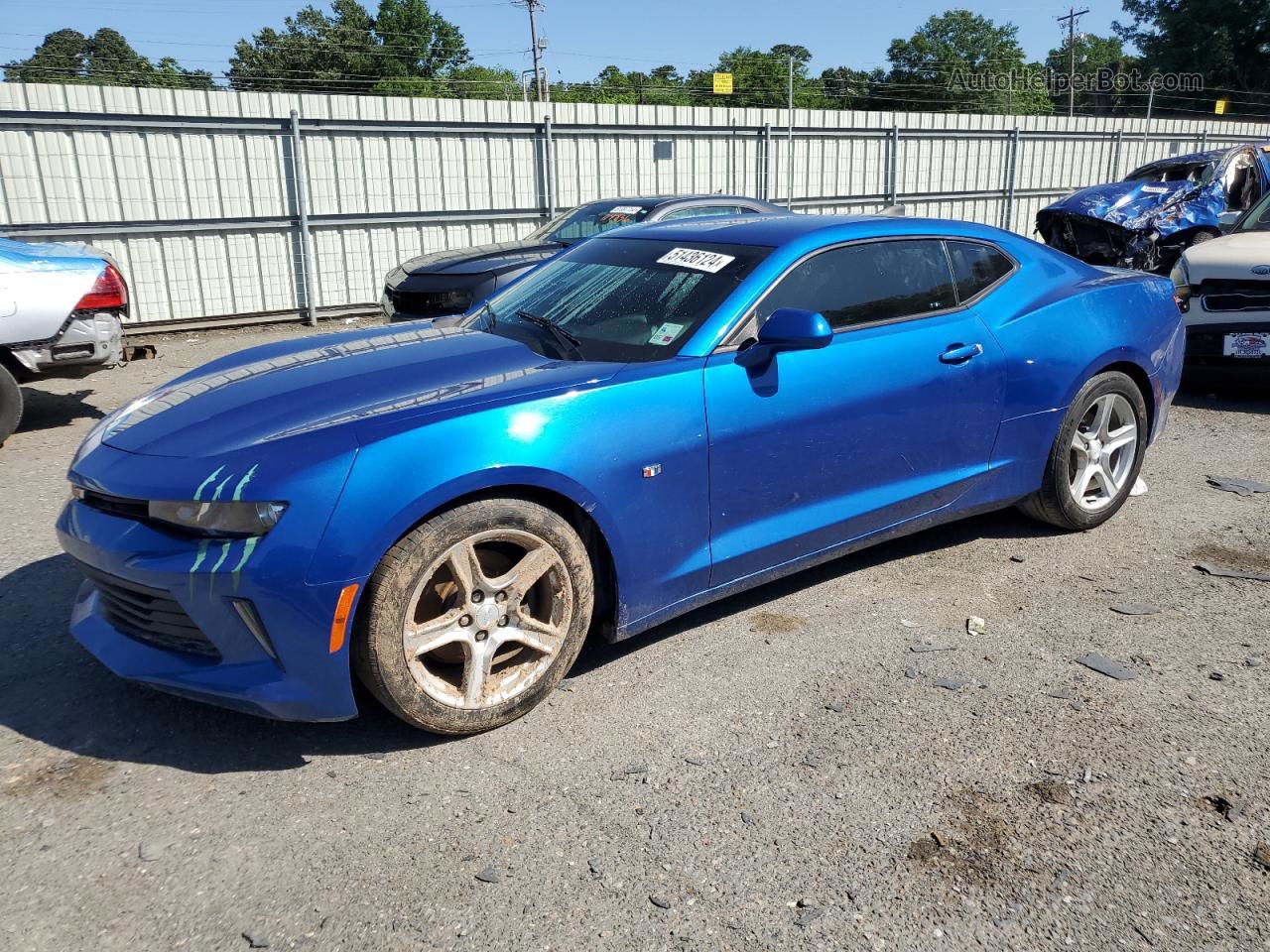 2018 Chevrolet Camaro Lt Blue vin: 1G1FB1RX3J0185231