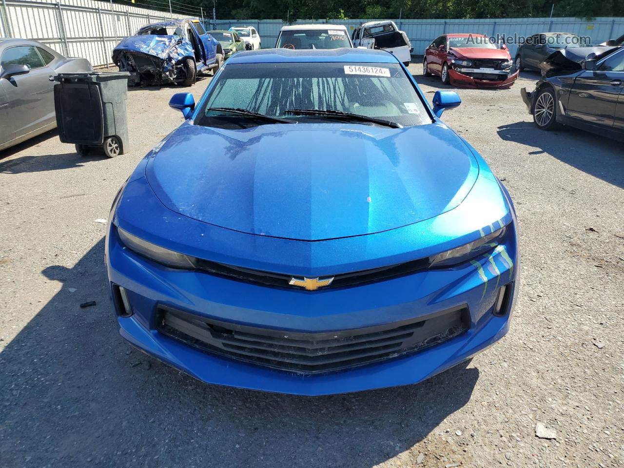 2018 Chevrolet Camaro Lt Синий vin: 1G1FB1RX3J0185231