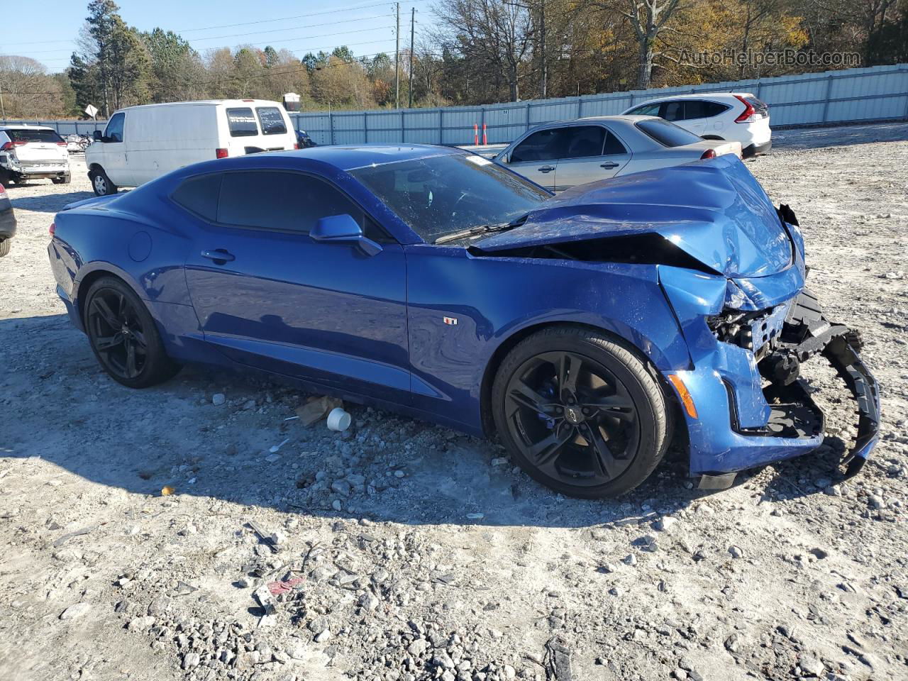 2020 Chevrolet Camaro Ls Blue vin: 1G1FB1RX3L0123962