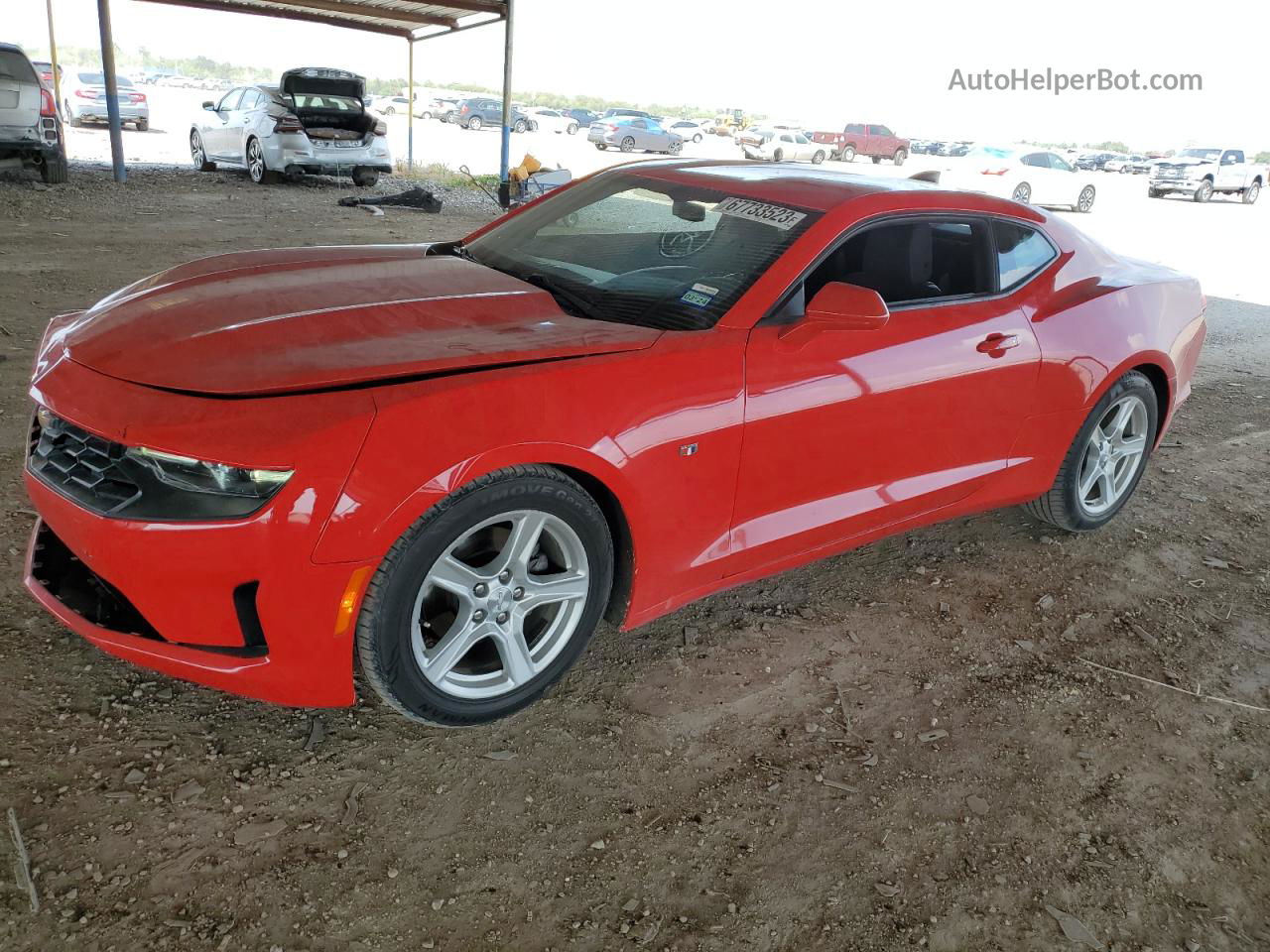 2020 Chevrolet Camaro Ls Red vin: 1G1FB1RX4L0110833