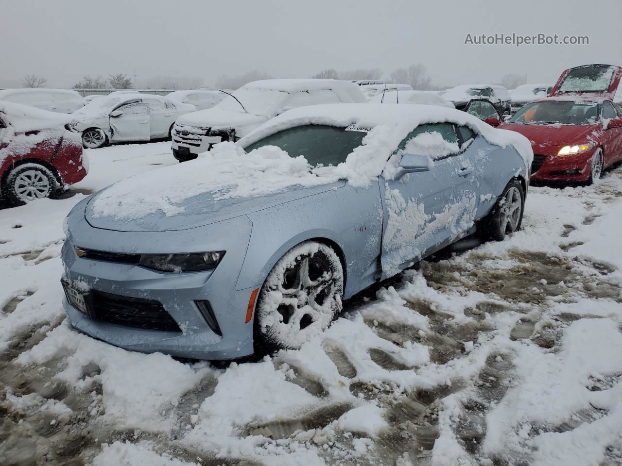 2018 Chevrolet Camaro Lt Blue vin: 1G1FB1RX5J0115858