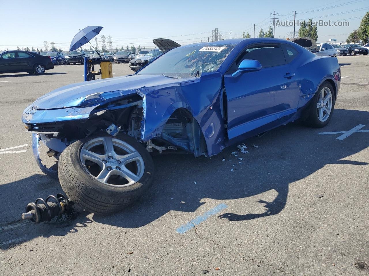 2018 Chevrolet Camaro Lt Blue vin: 1G1FB1RX5J0182380