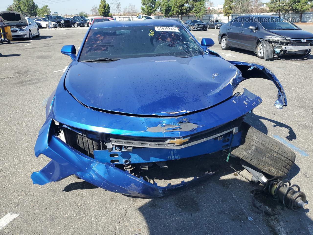 2018 Chevrolet Camaro Lt Синий vin: 1G1FB1RX5J0182380