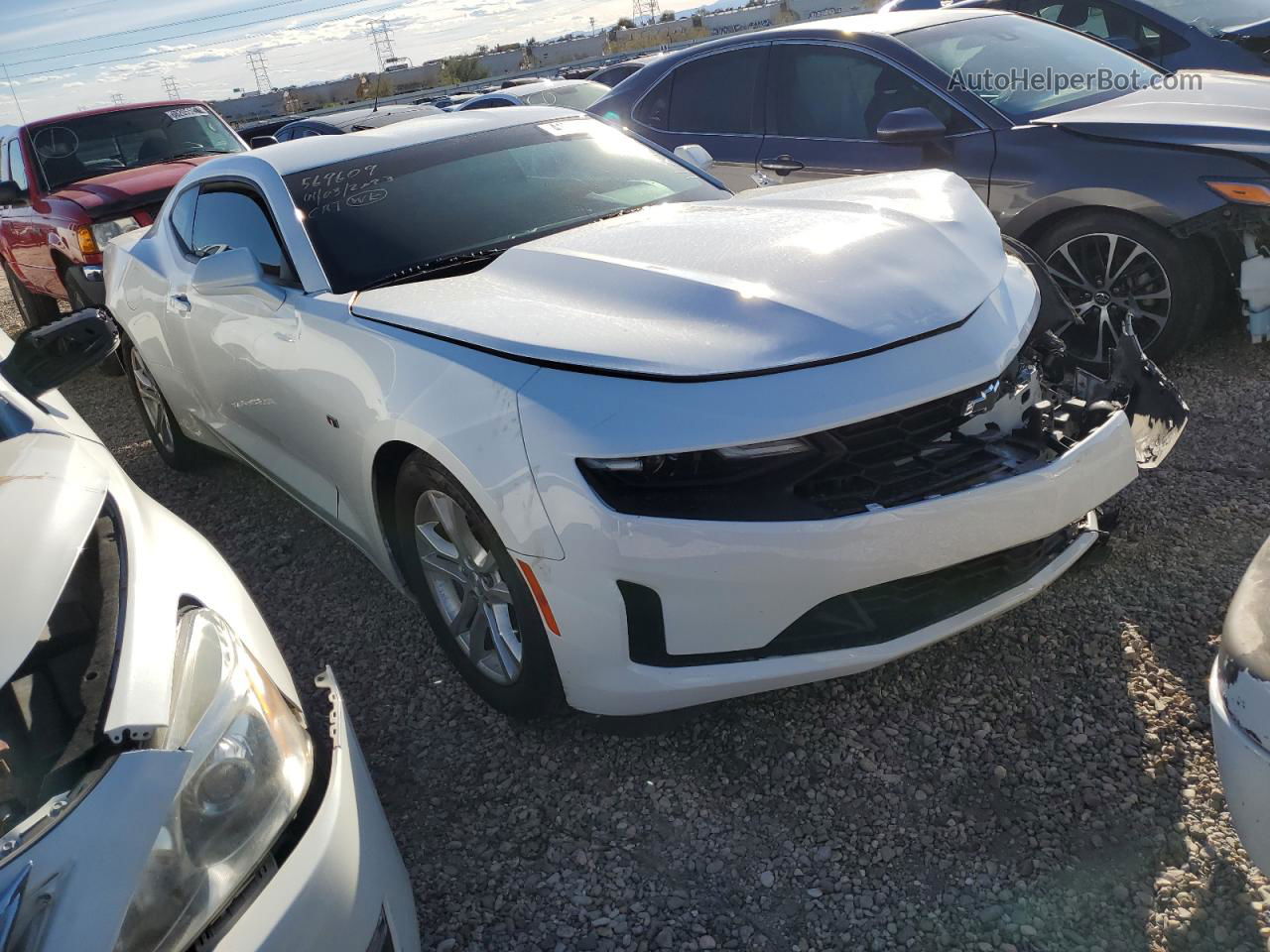 2020 Chevrolet Camaro Ls White vin: 1G1FB1RX5L0112106