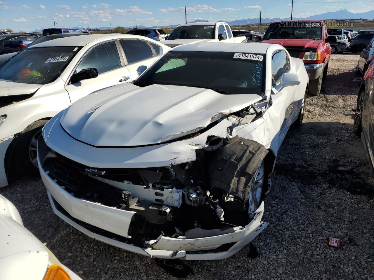 2020 Chevrolet Camaro Ls White vin: 1G1FB1RX5L0112106