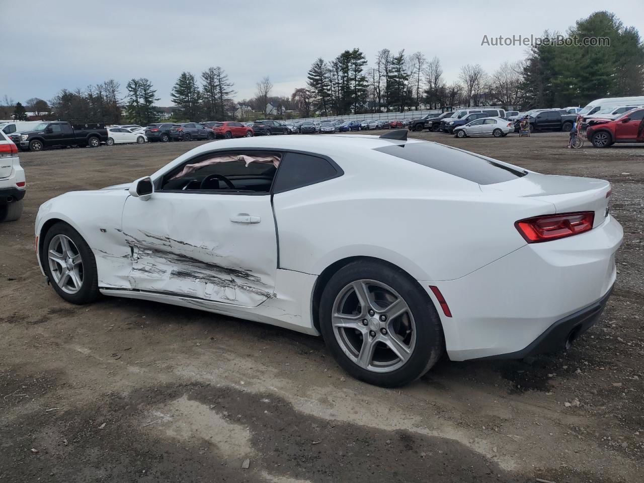 2017 Chevrolet Camaro Lt White vin: 1G1FB1RX6H0158602