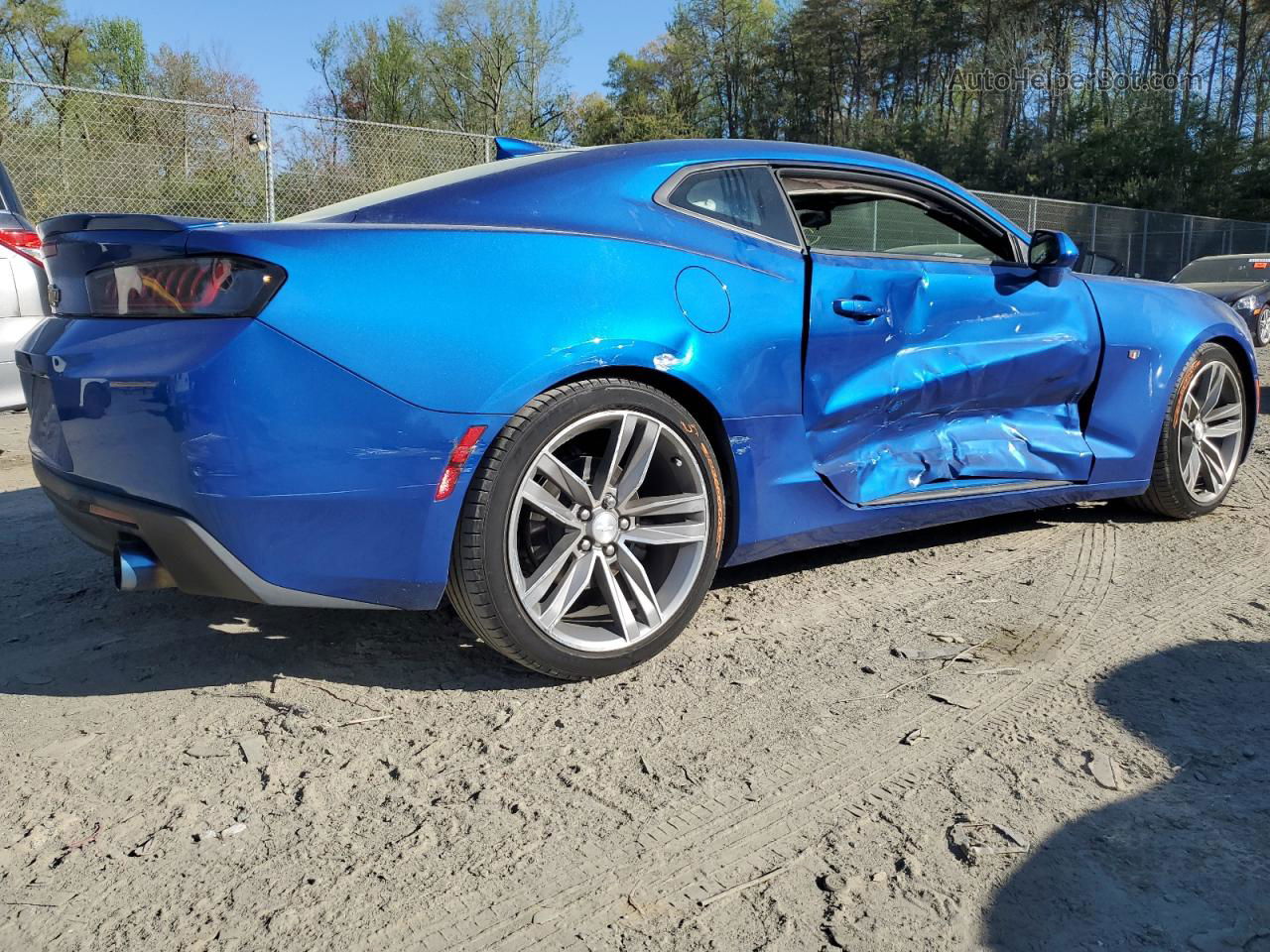 2017 Chevrolet Camaro Lt Blue vin: 1G1FB1RX8H0211252