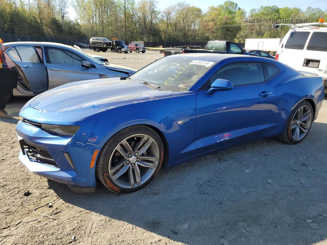 2017 Chevrolet Camaro Lt Blue vin: 1G1FB1RX8H0211252