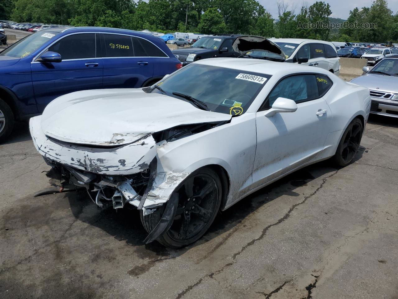 2017 Chevrolet Camaro Lt White vin: 1G1FB1RX9H0122046