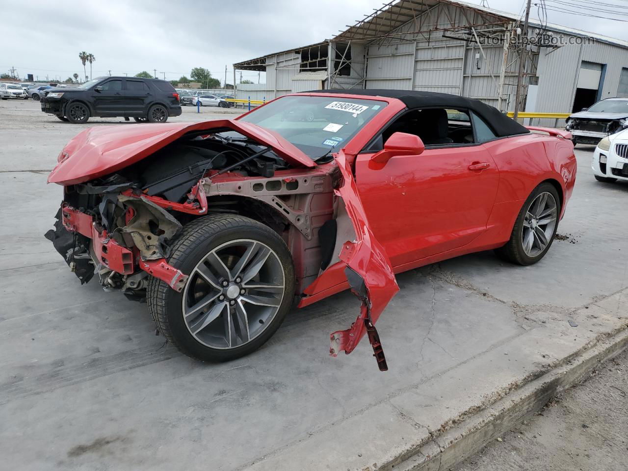 2018 Chevrolet Camaro Lt Red vin: 1G1FB3DS0J0150007