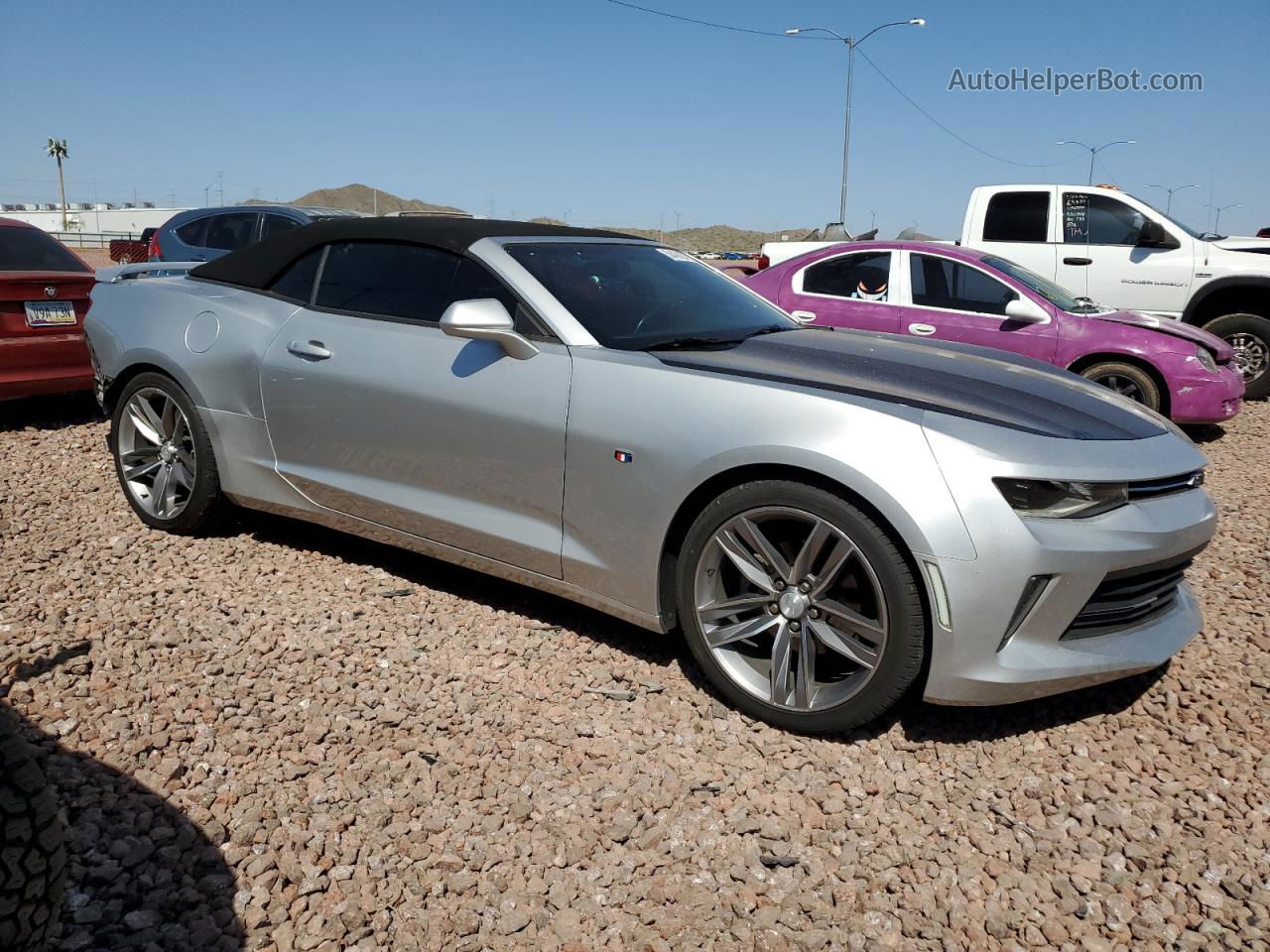 2017 Chevrolet Camaro Lt Silver vin: 1G1FB3DS1H0132044