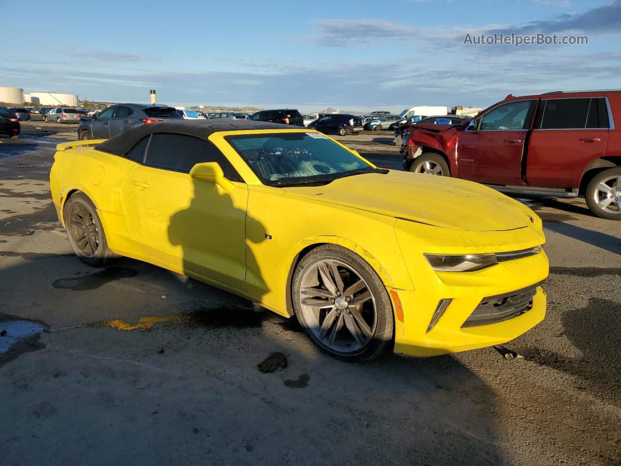 2018 Chevrolet Camaro Lt Yellow vin: 1G1FB3DS2J0103755