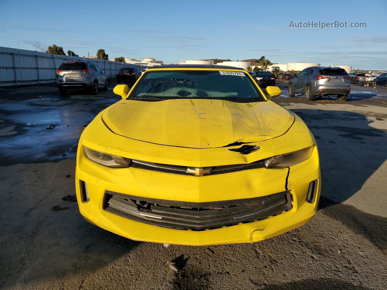 2018 Chevrolet Camaro Lt Yellow vin: 1G1FB3DS2J0103755