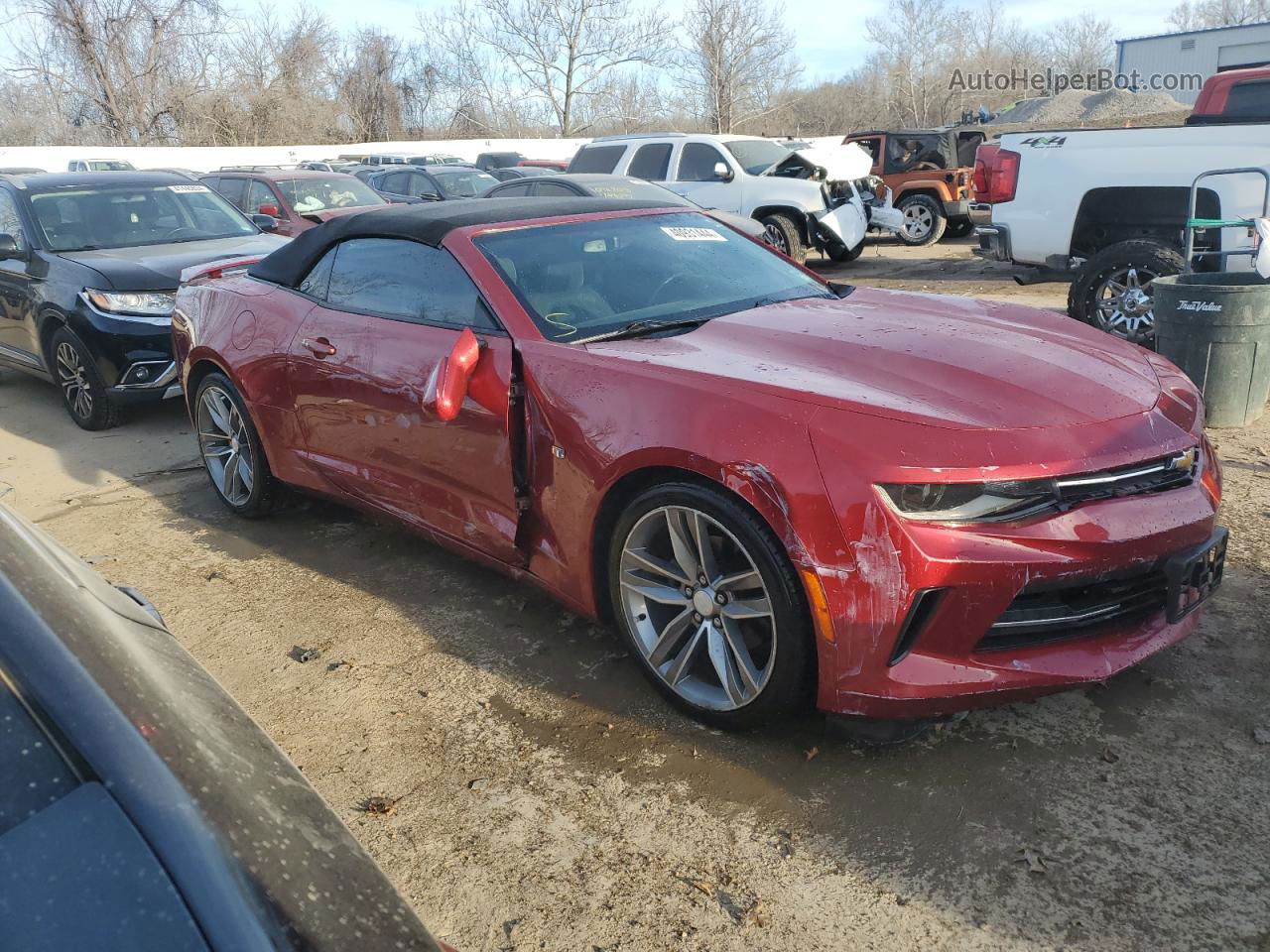 2017 Chevrolet Camaro Lt Red vin: 1G1FB3DS4H0103010