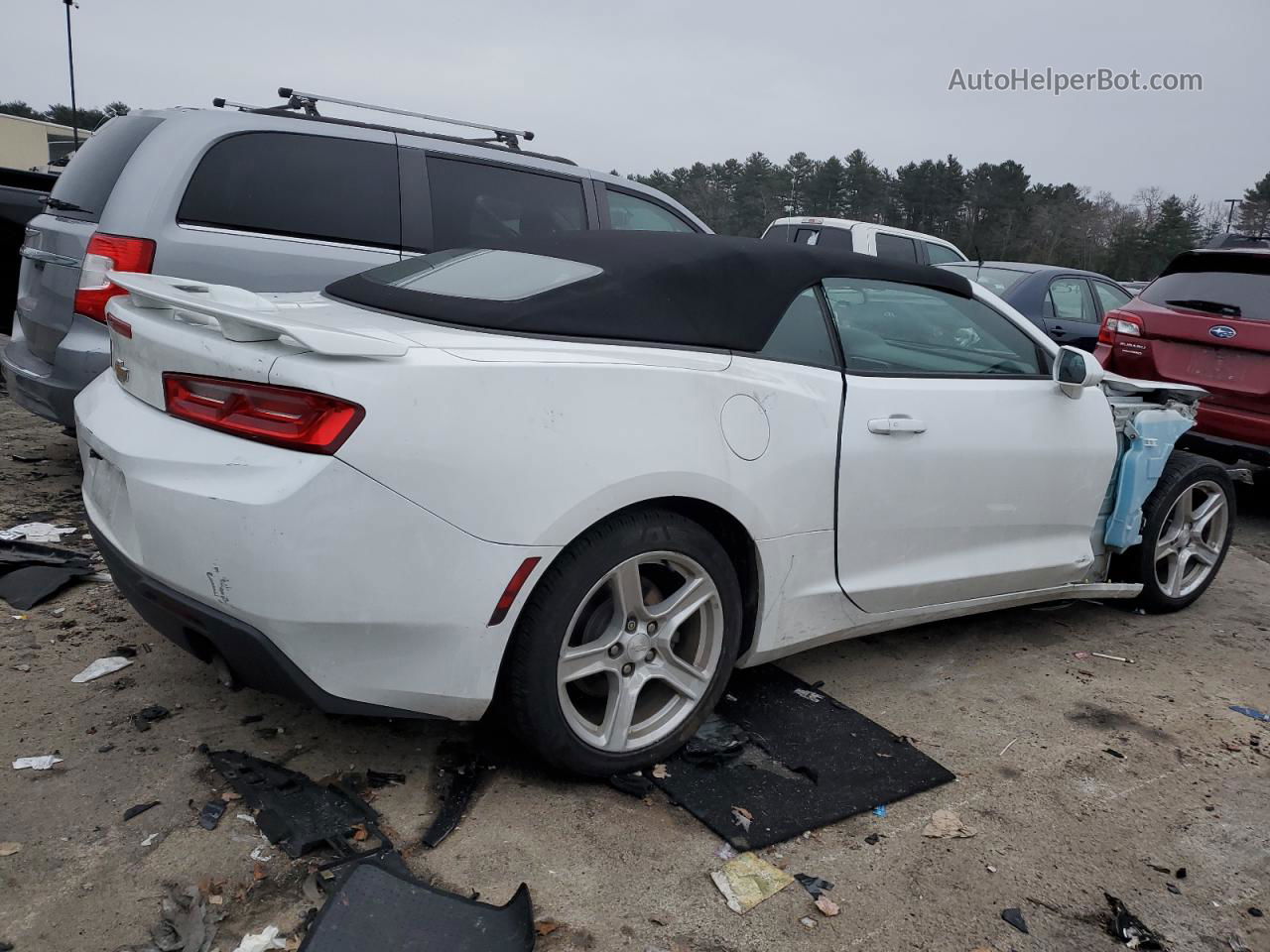 2017 Chevrolet Camaro Lt White vin: 1G1FB3DS4H0209487