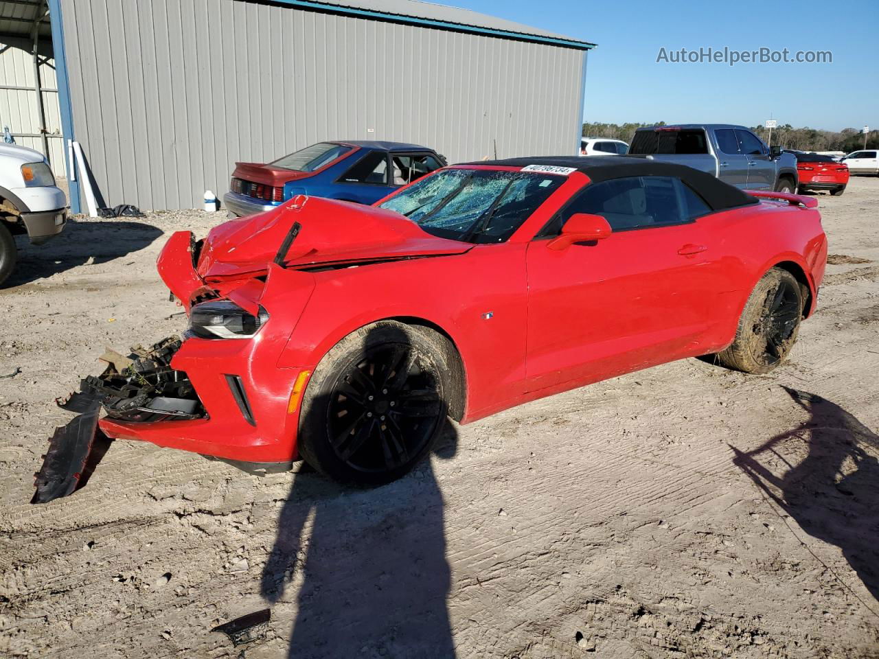 2018 Chevrolet Camaro Lt Red vin: 1G1FB3DS4J0131010