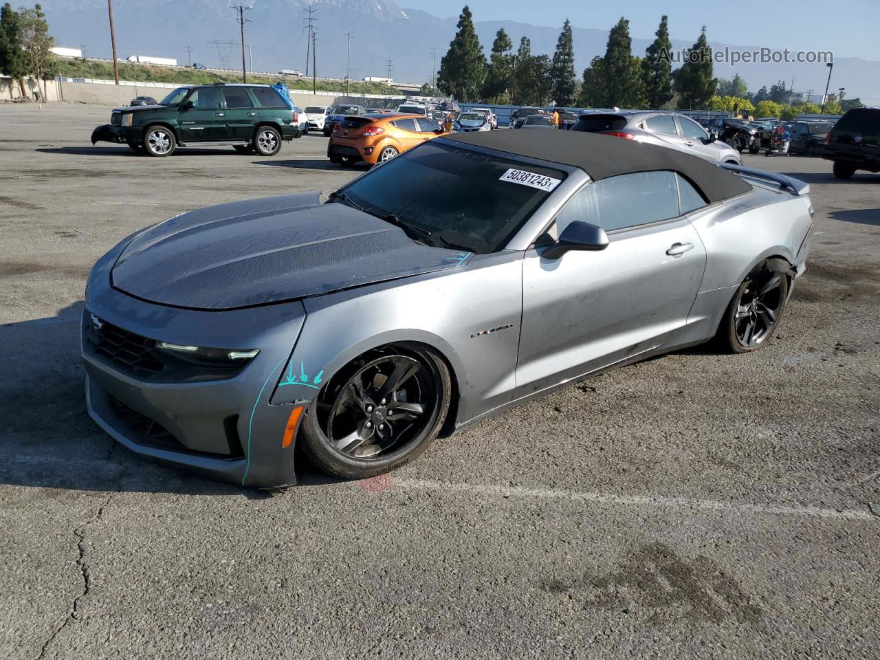 2020 Chevrolet Camaro Ls Gray vin: 1G1FB3DS6L0121145