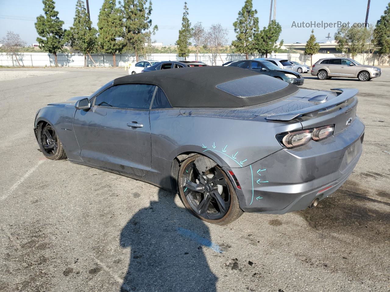 2020 Chevrolet Camaro Ls Gray vin: 1G1FB3DS6L0121145