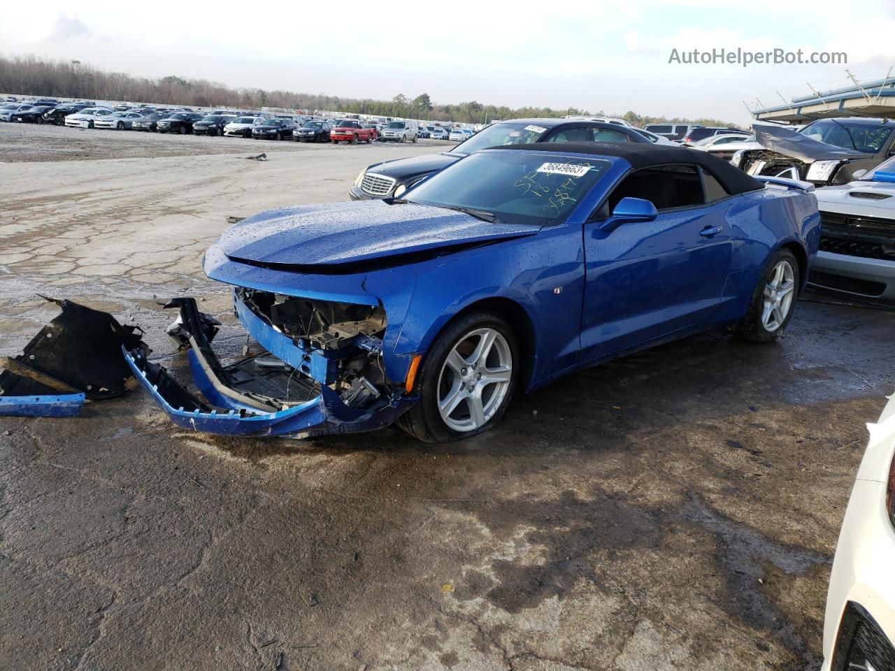 2018 Chevrolet Camaro Lt Синий vin: 1G1FB3DS7J0175034